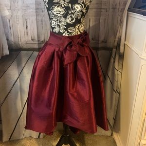 Beautiful Maroon high-low skirt
